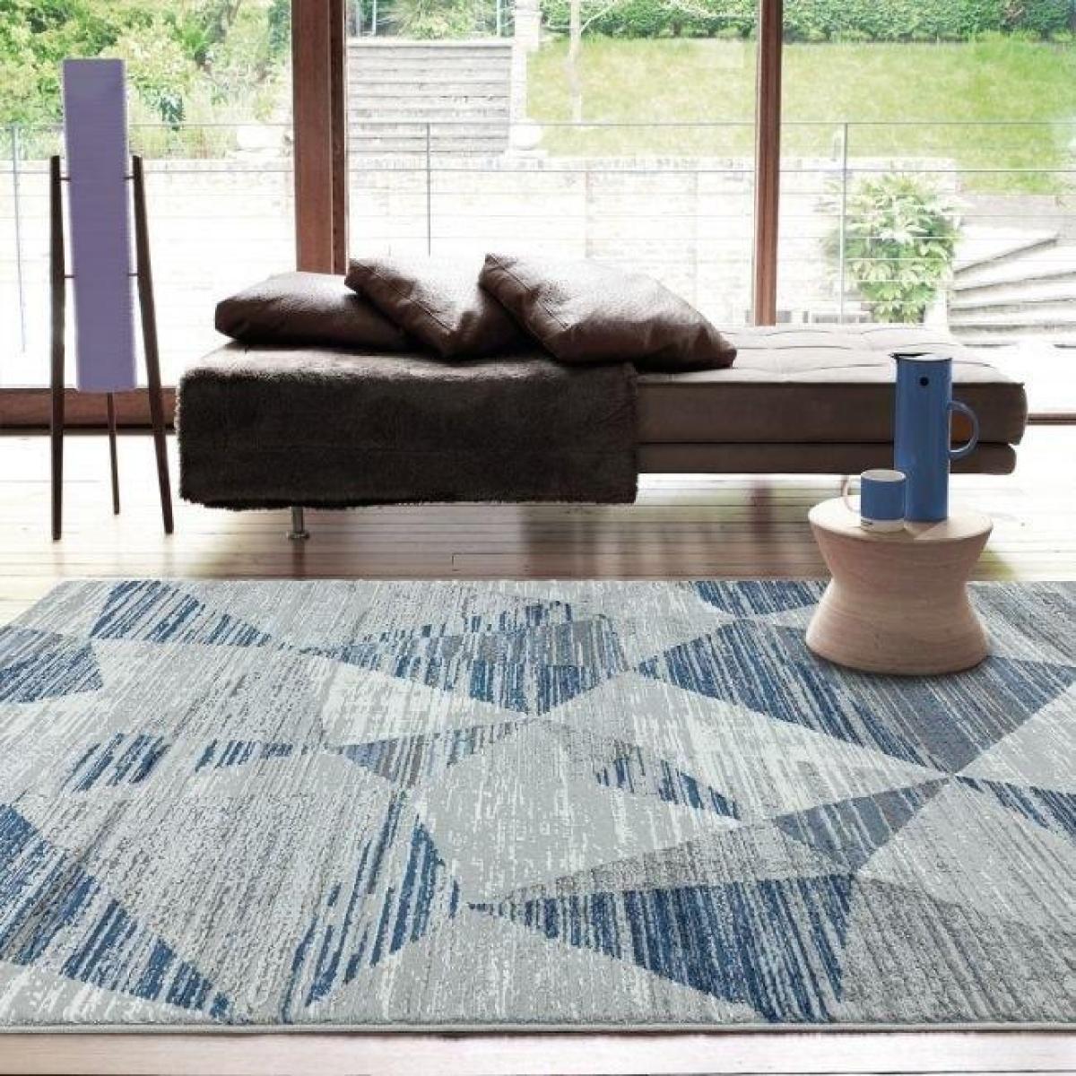 Asiatic Orion Blocks OR14 Rug - Blue - 080x150cm, Geometric - ["Silver","Gold","Blue"] – image 2
