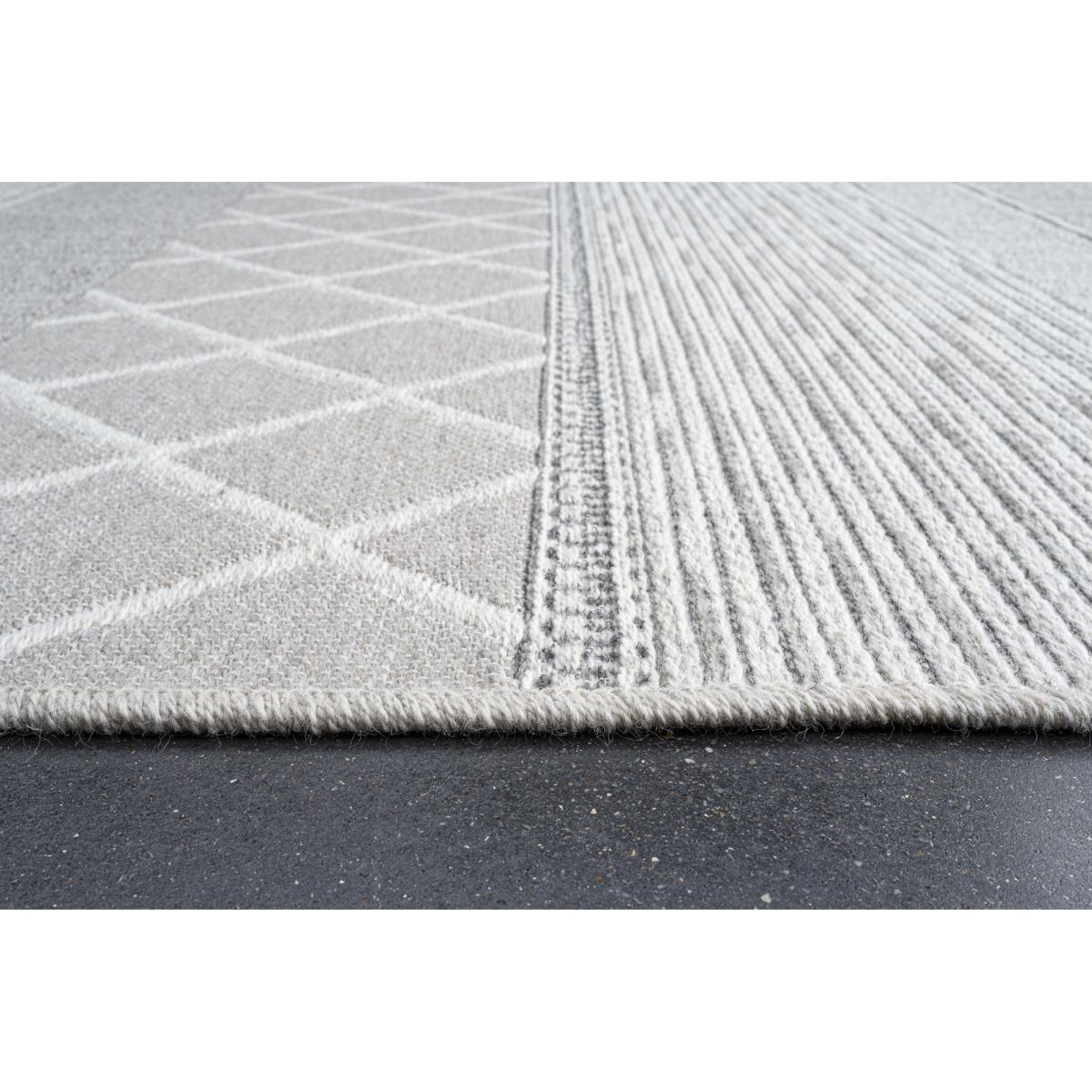 Mastercraft 99052-3037-96 Highline Wool Flatweave Rug - Grey - 200cm x 290cm – image 3