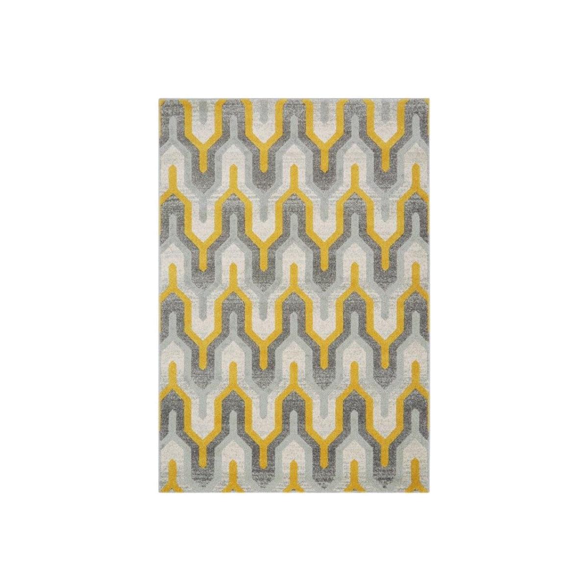 Asiatic Nova Rug Geo Yellow - 160x230cm - Grey/Yellow – image 1