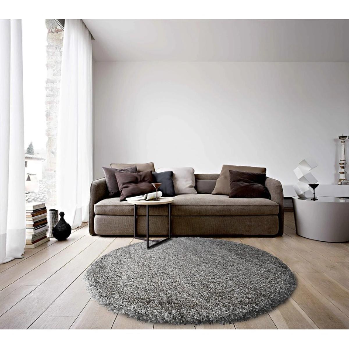 Mastercraft 039-001/9999 Twilight Shaggy Round Rug - Silver/Grey - 200cm Circle – image 3