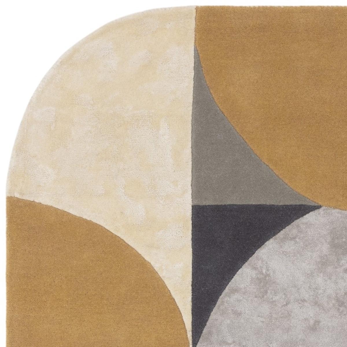 Asiatic Matrix MAX76 Oval Rug - Sunset - 160cm x 230cm, Wool - Grey/Navy/Yellow – image 3