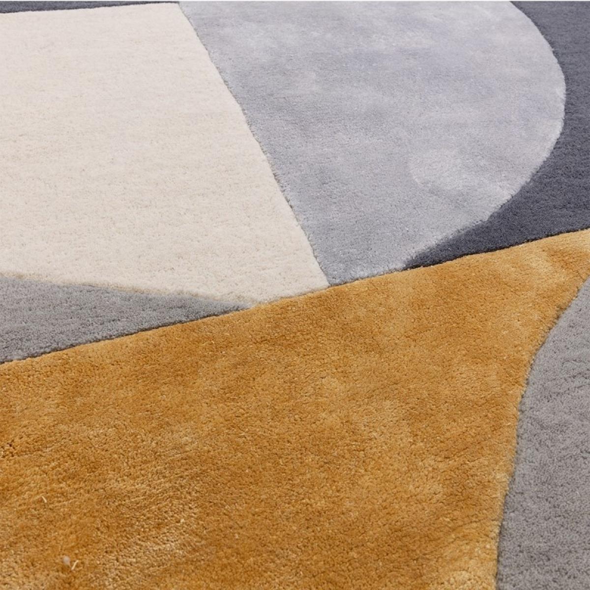Asiatic Matrix MAX76 Oval Rug - Sunset - 160cm x 230cm, Wool - Grey/Navy/Yellow – image 4