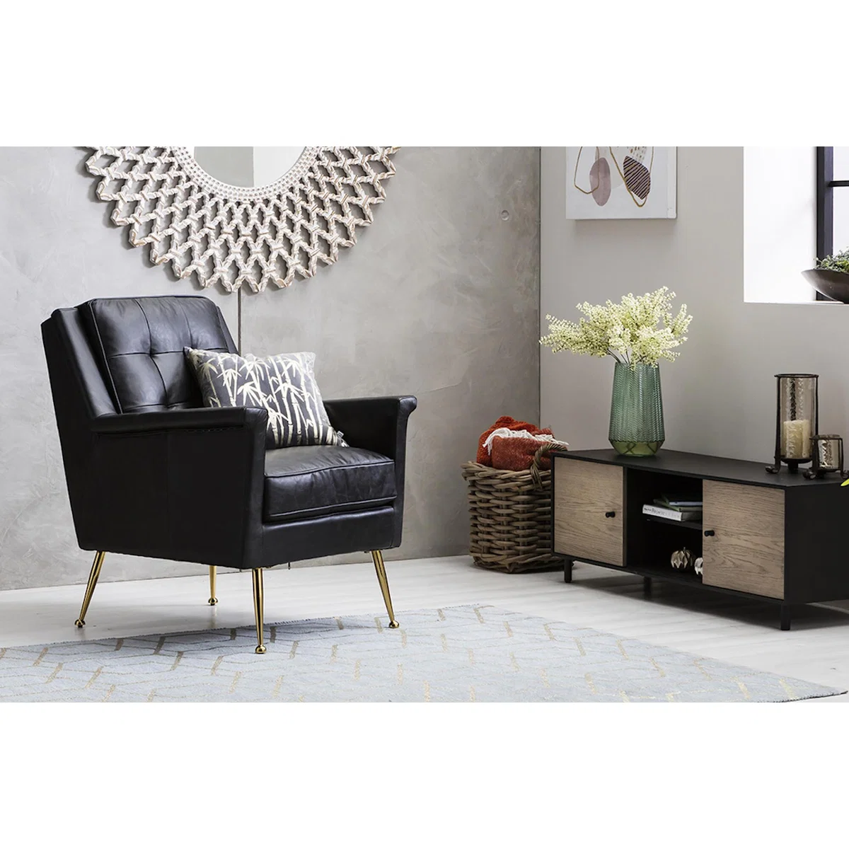Lexi Gold & Grey Rug – image 2