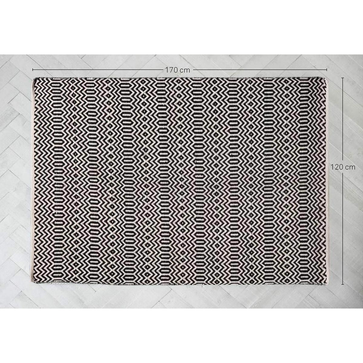 Cleo Wool Mix Rug in Monochrome, Medium – image 4