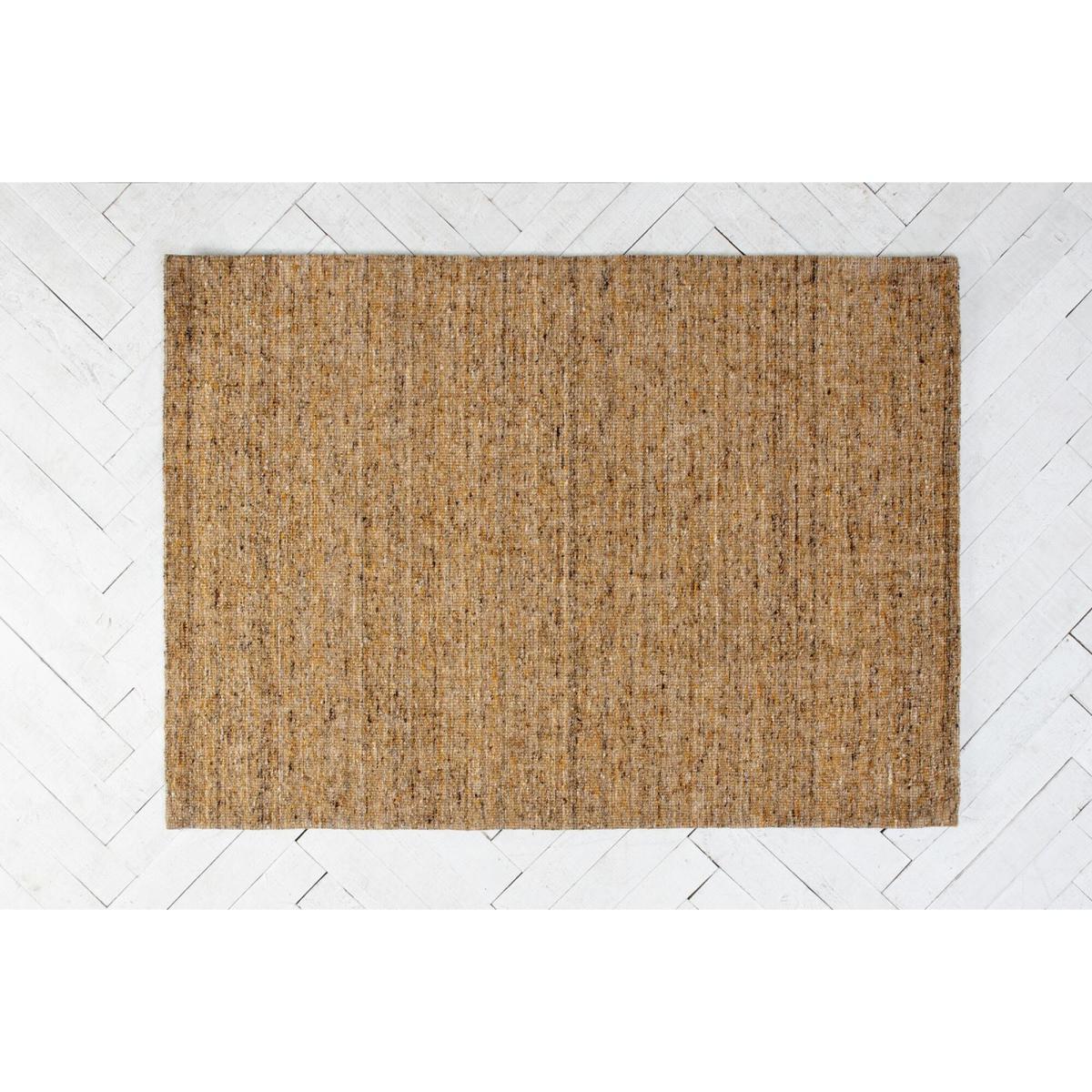Manila Wool Mix Hand Woven Rug in Ochre – image 1