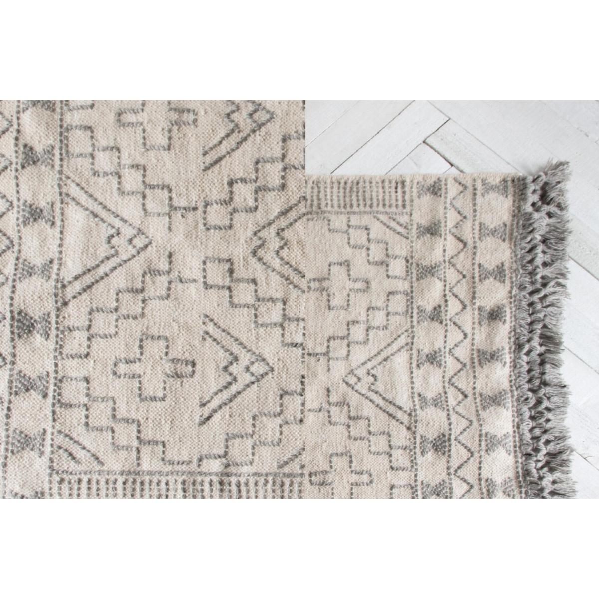 Amara Patterned Rug in Cream & Silver – image 3