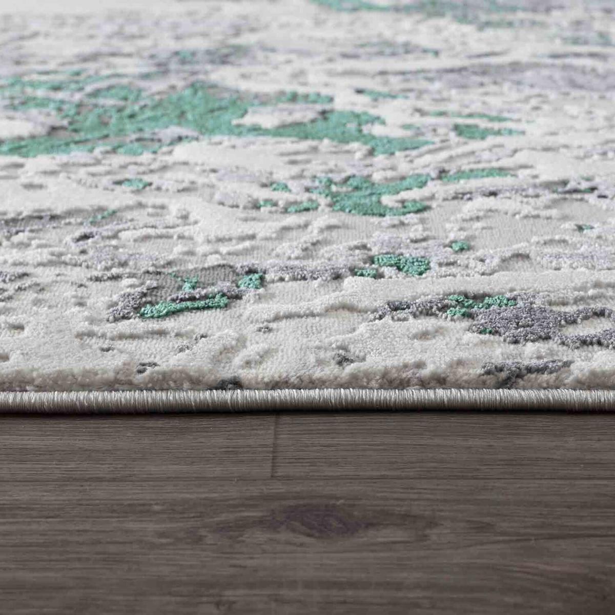 Emperor Picasso Modern Waterflow Abstract Area Rugs - Aqua / 220cm – image 3