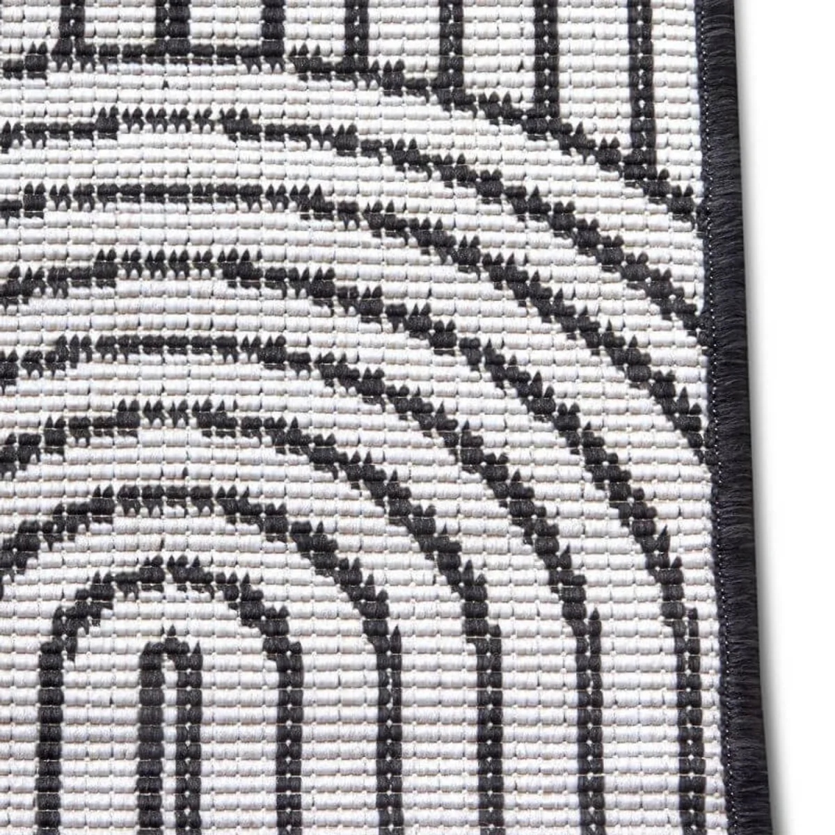 Reversible Pangli Flatweave Indoor & Outdoor Rug Beige - Black / 150.0cm – image 3