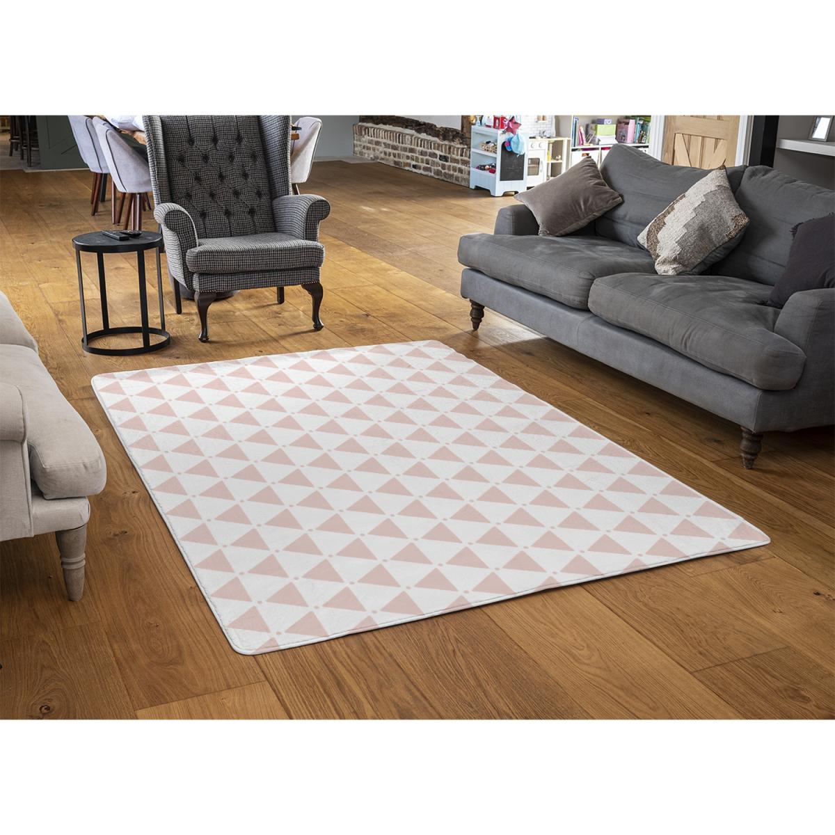 Pink Triangles Rug - Pink / 230cm – image 3