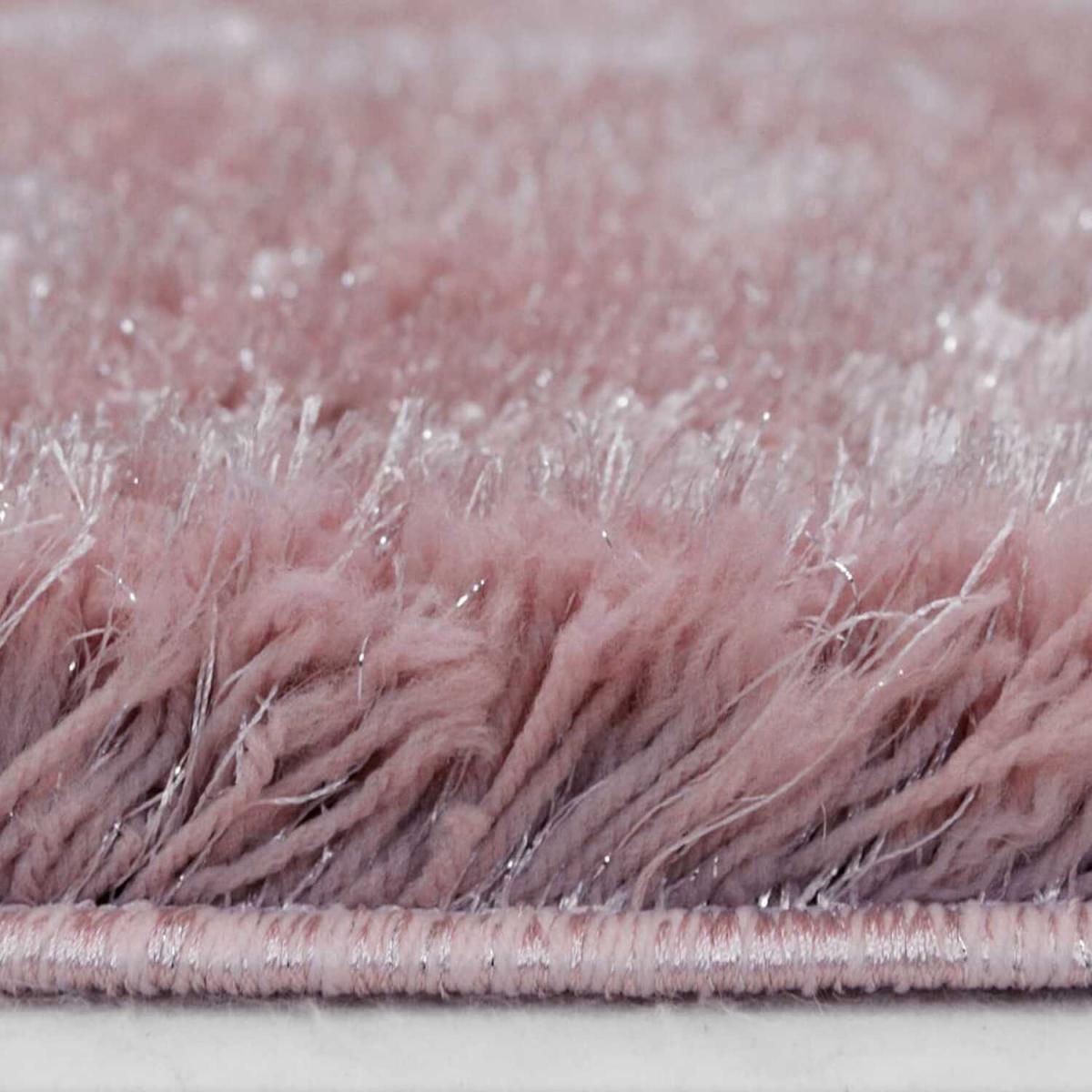 Shimmering Pink Shaggy Rug - Blush – image 2