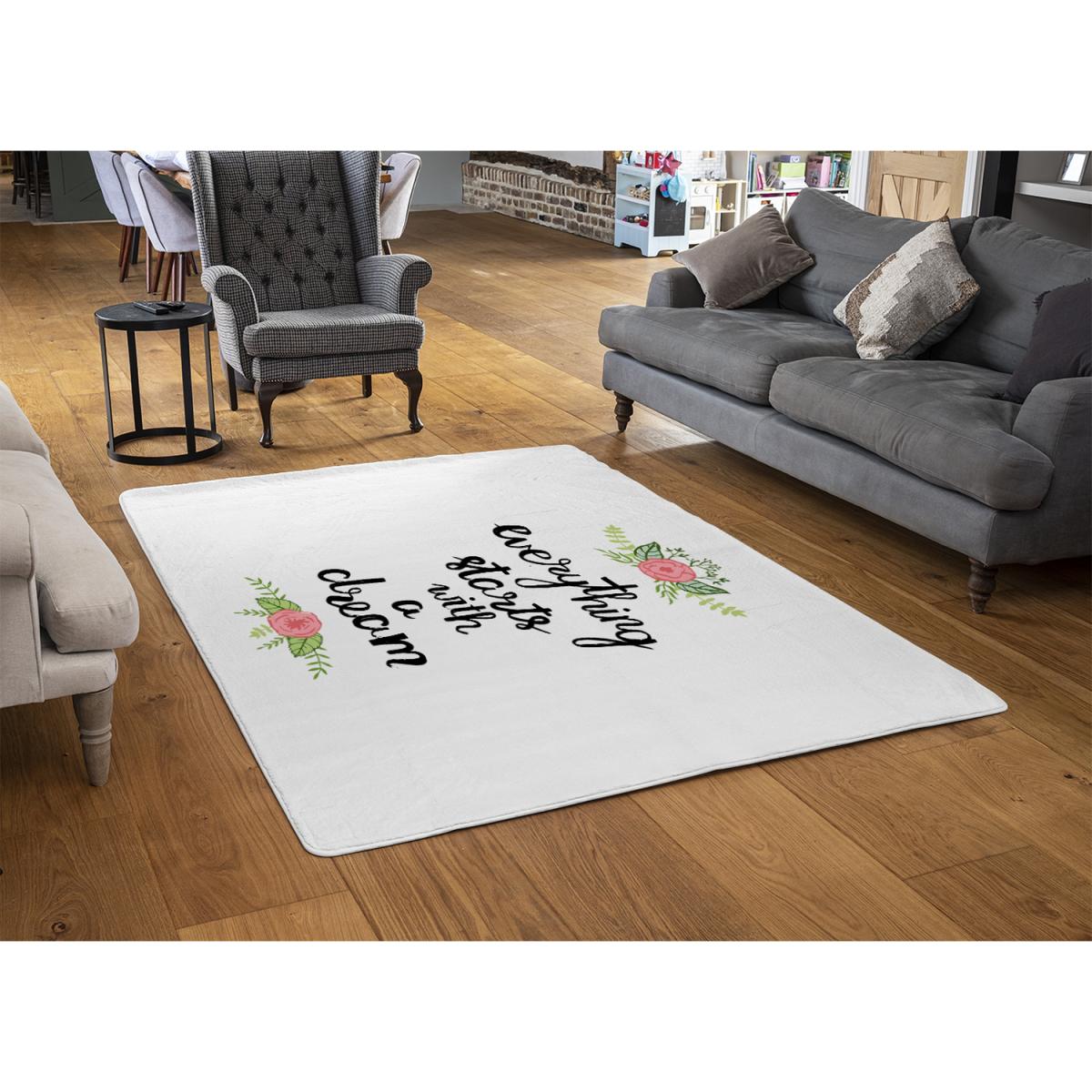 Everything Starts With A Dream Rug - Black / 230cm – image 3