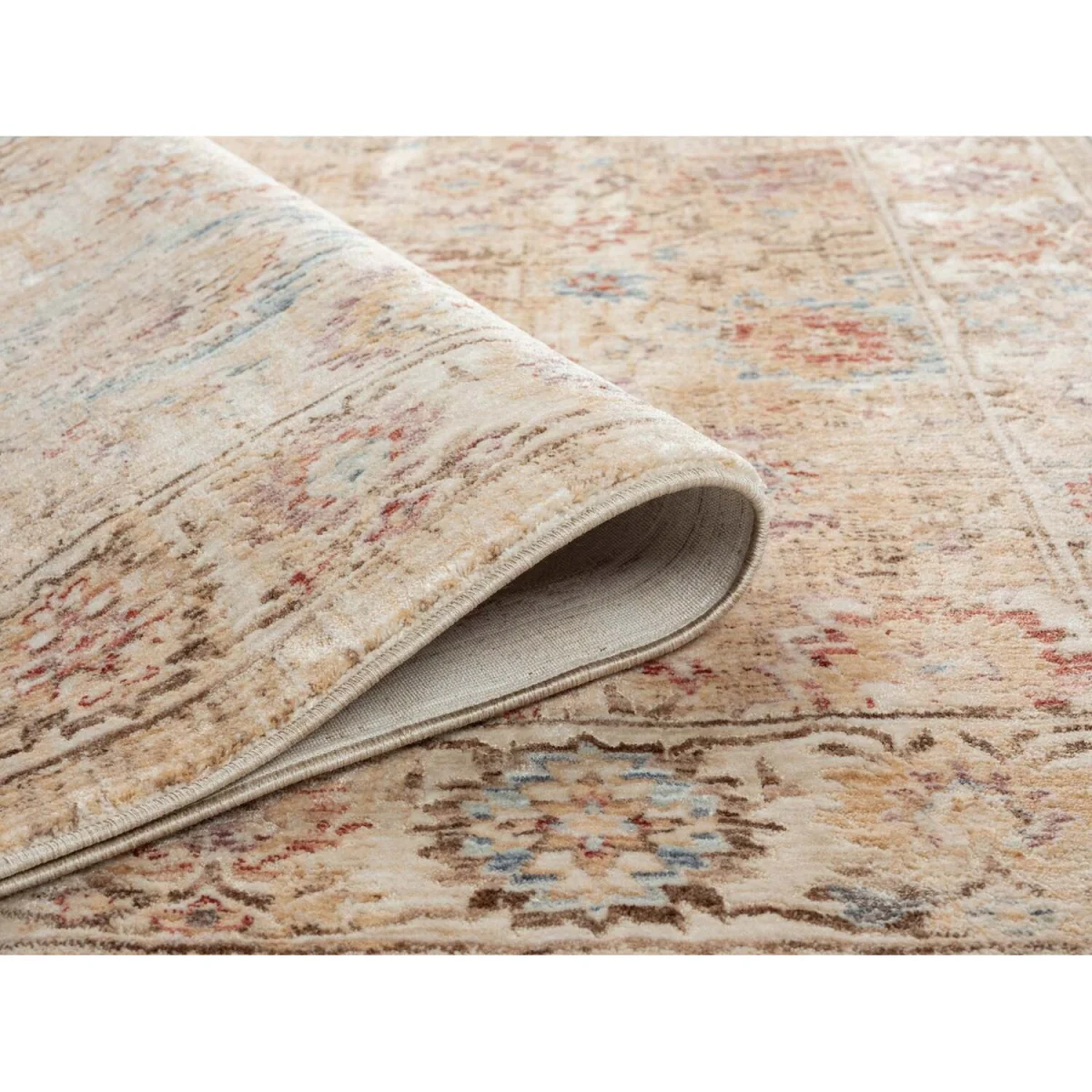 Underfoot Ember Soft 8mm Traditional Floral Bordered Indoor Rug, Beige/Cream - Beige / 2900.0mm – image 2