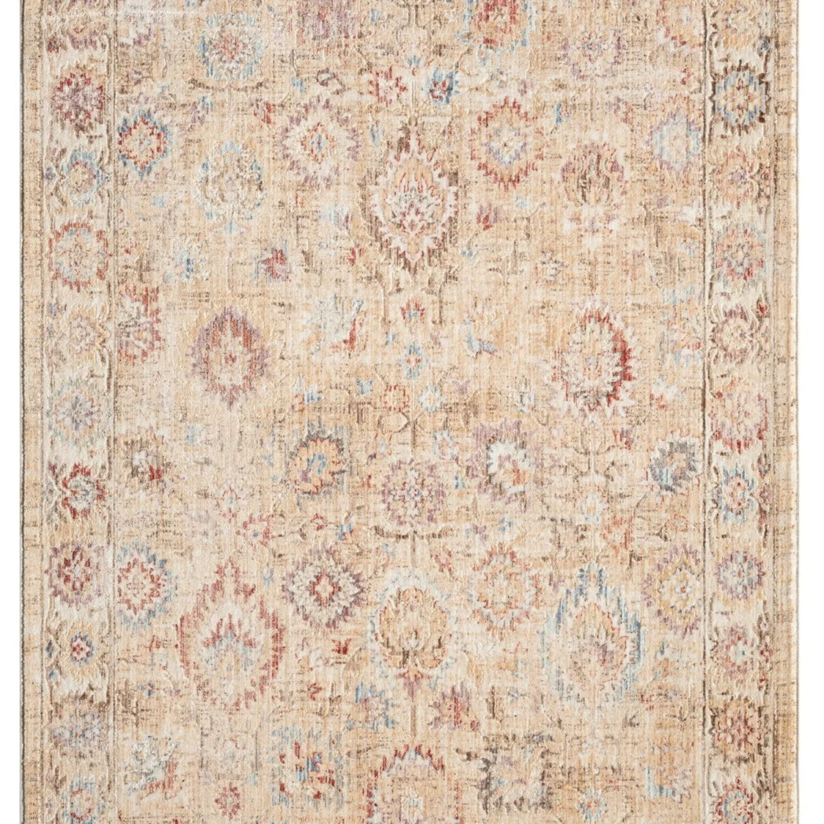 Underfoot Ember Soft 8mm Traditional Floral Bordered Indoor Rug, Beige/Cream - Beige / 2900.0mm – image 3