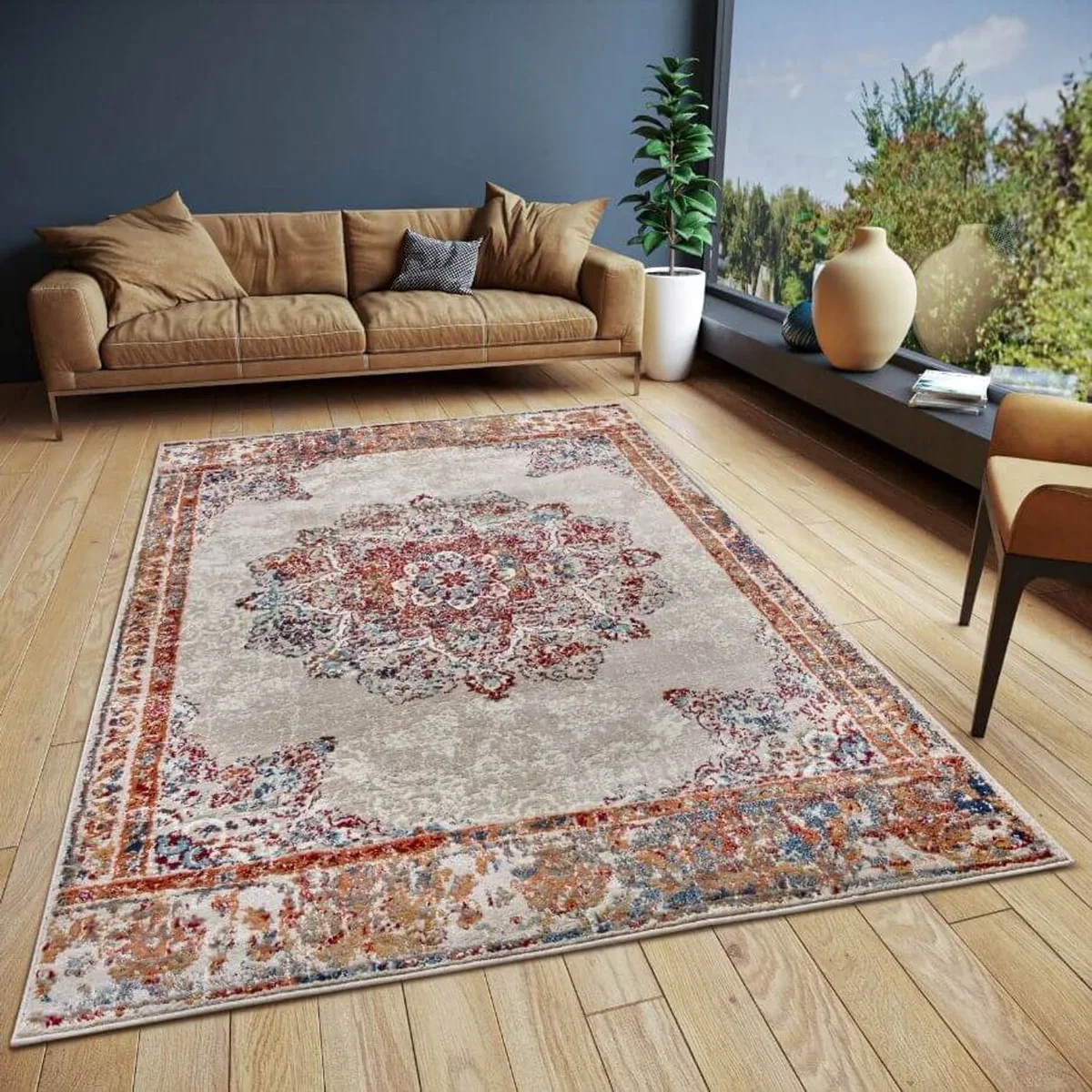 Hanse Home Orient Maderno Polypropylene Jute Medallion Rug Cream - Cream / 240.0cm – image 5