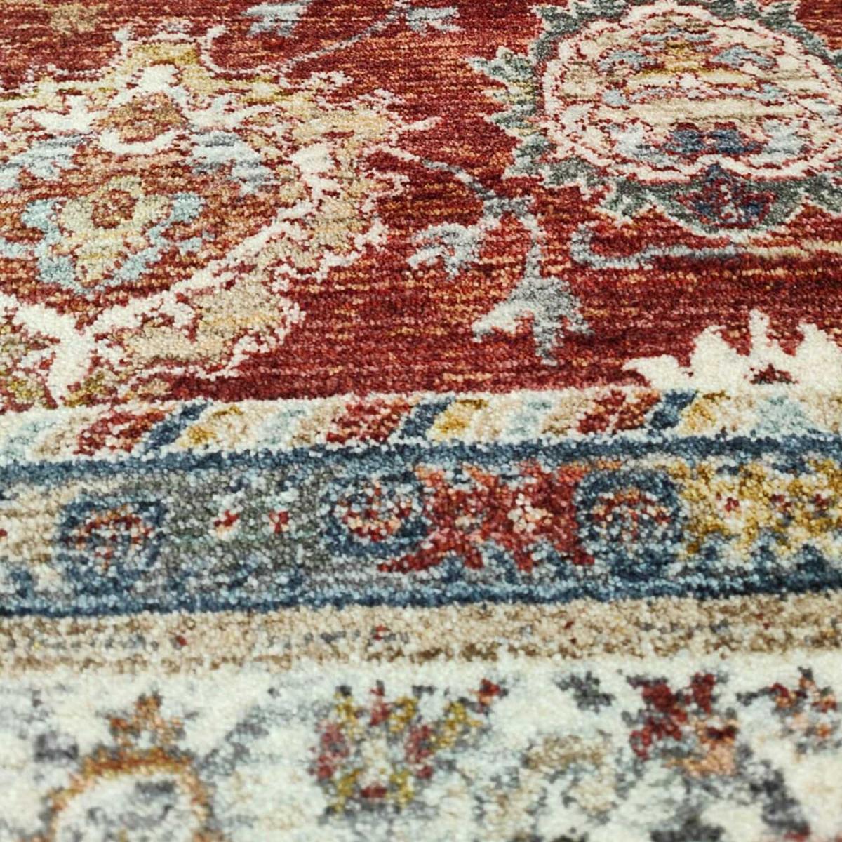 Red Oriental Fringed Traditional Living Room Rug - Ziegler - Red