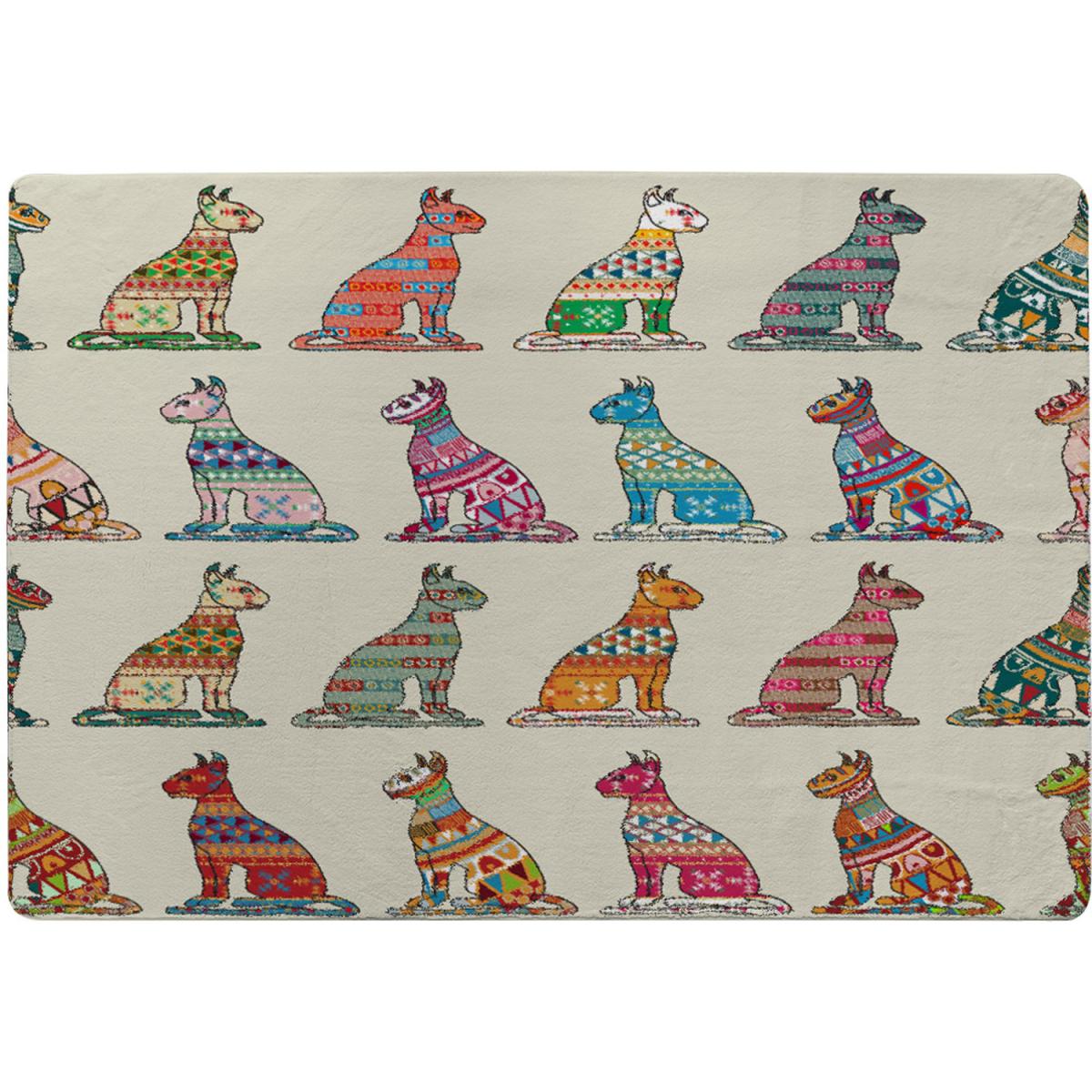 Egyptian Cats Rug - Yellow / 230cm – image 2