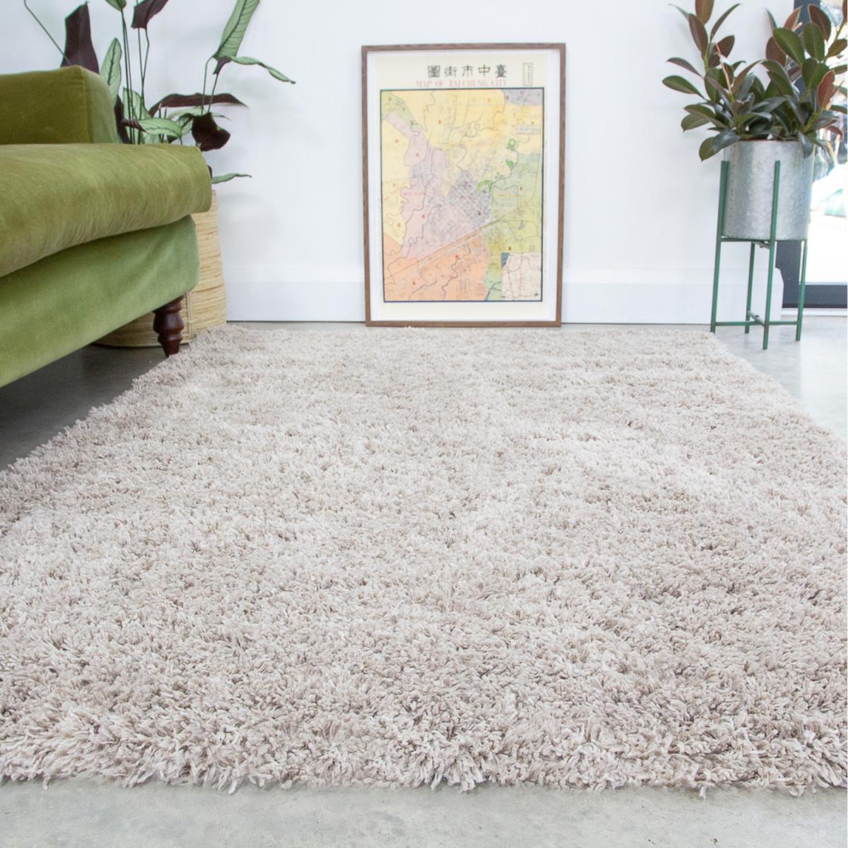 Super Soft Beige Shaggy Area Rug - Beige / 160cm / 230cm – image 4