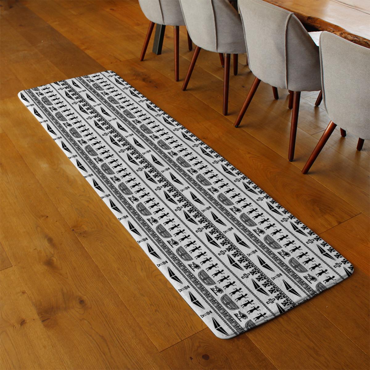 Tribal Egyptian Art Runner Rug - Black – image 2