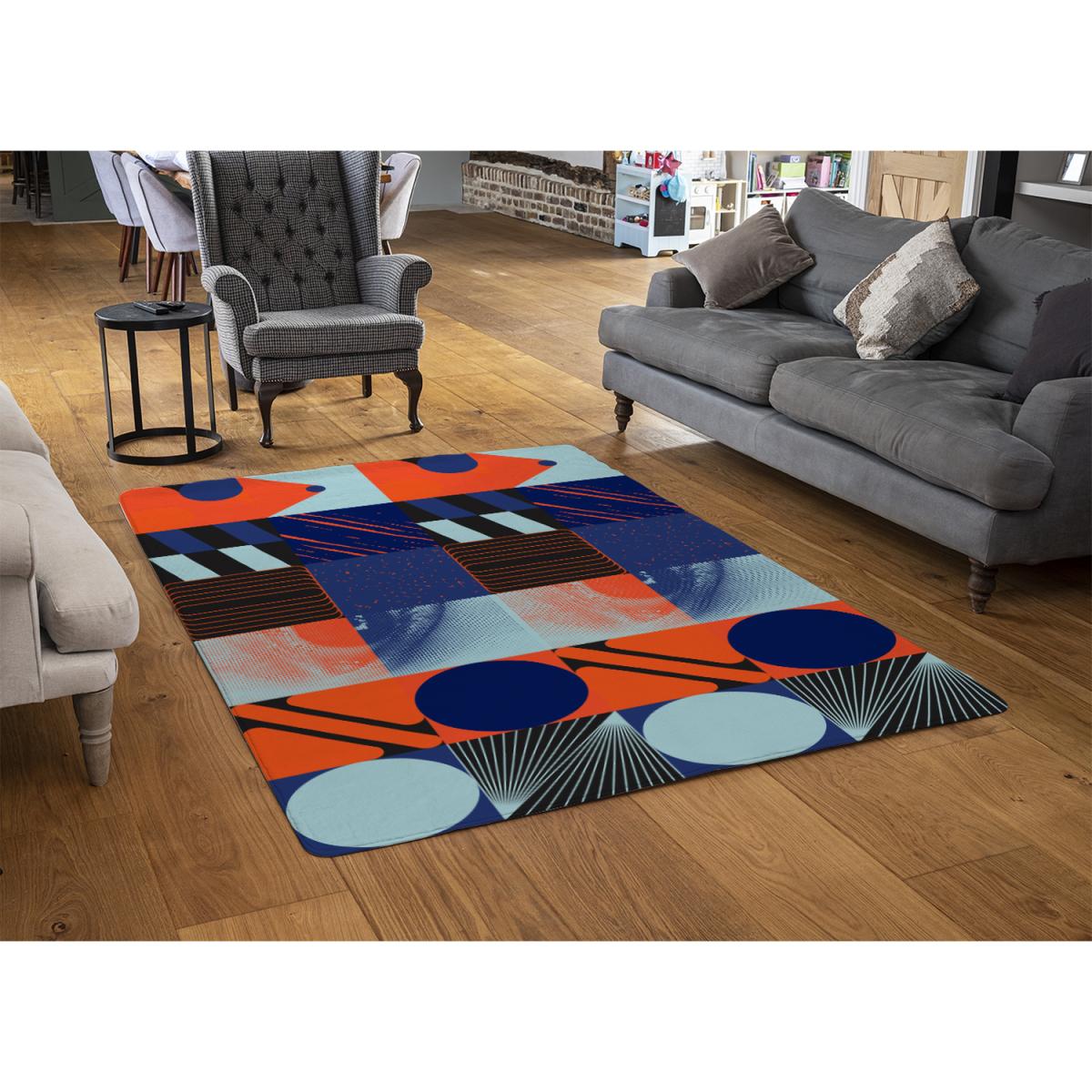 Deconstructed Postmodern Inspired Artwork Rug - Blue / 230cm – image 3