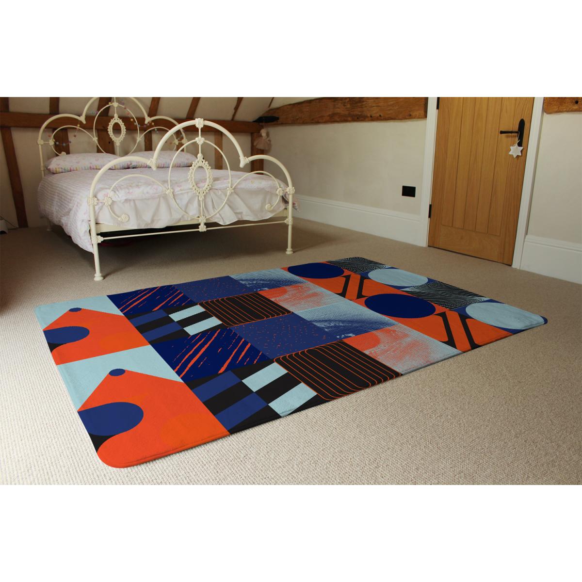 Deconstructed Postmodern Inspired Artwork Rug - Blue / 230cm – image 4