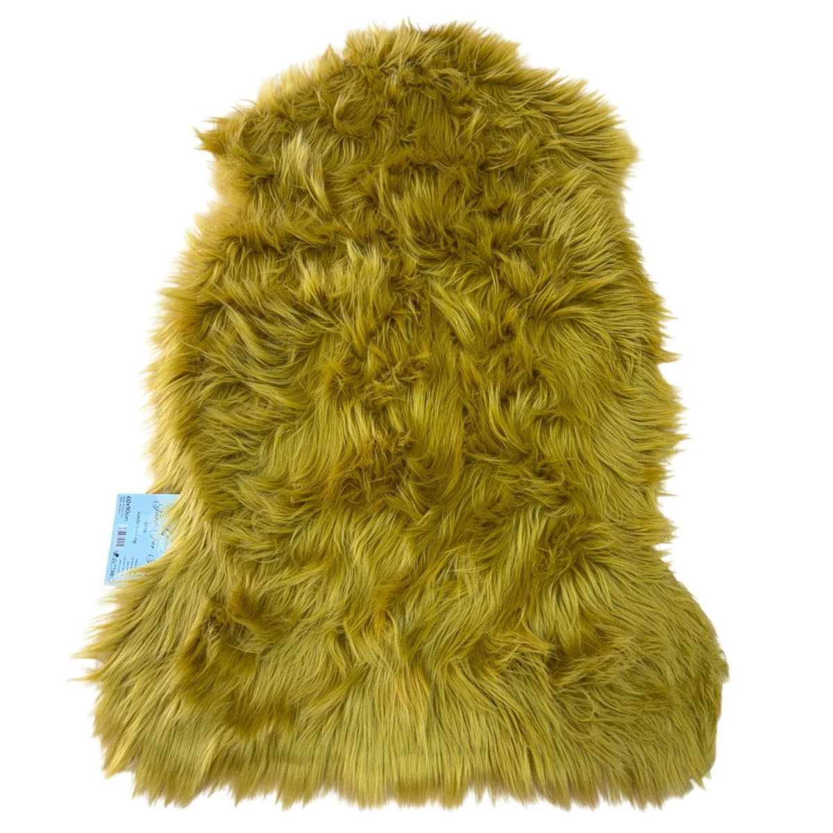 Luxury Faux Rabbit Fur Rug - Mustard Yellow – image 2
