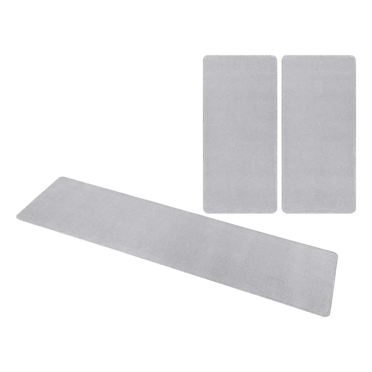 Hanse Home Triada 3-Piece Bedside Rug Set Polypropylene Grey - Grey – image 2