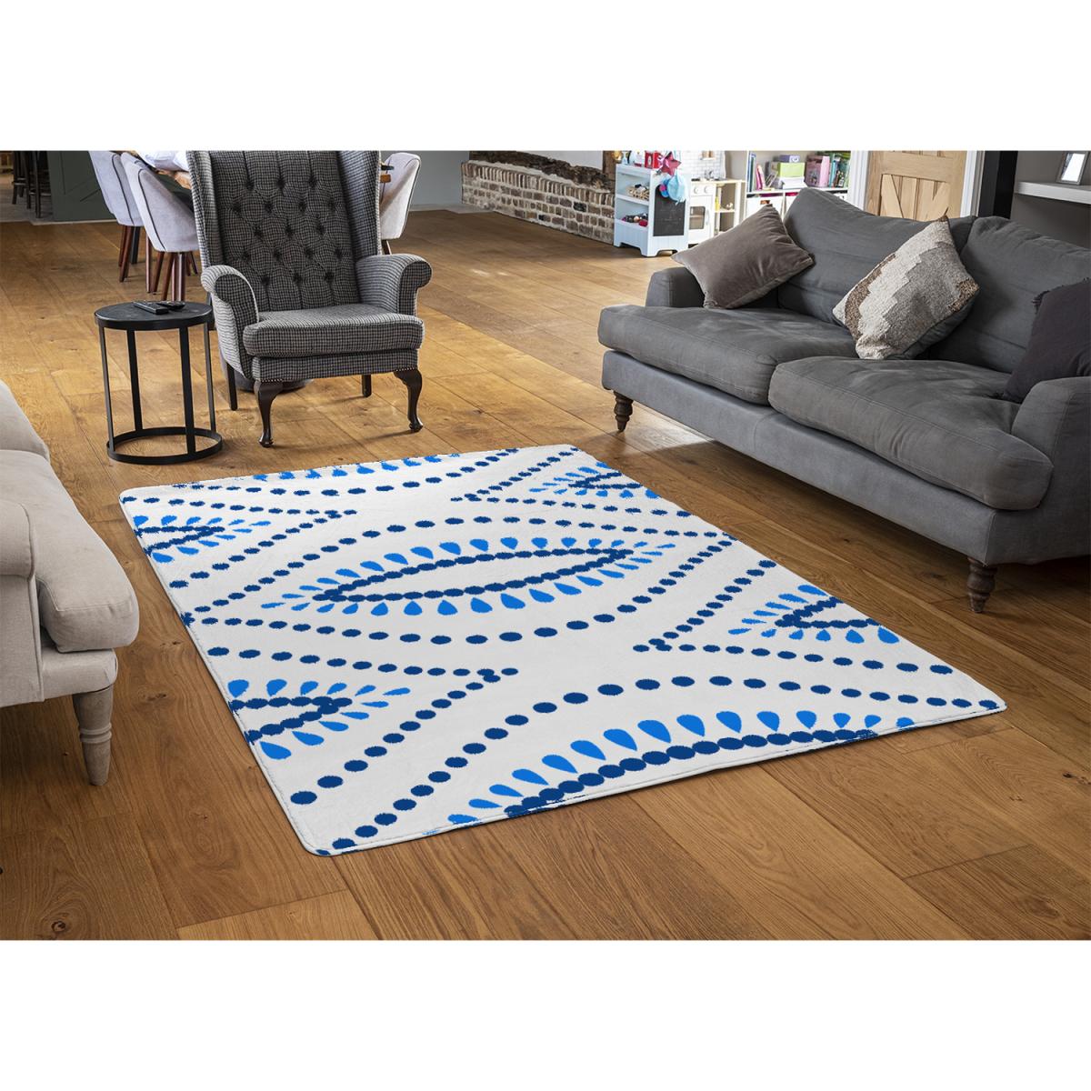 Boho Intricate Ogee Rug - Blue / 230cm – image 3
