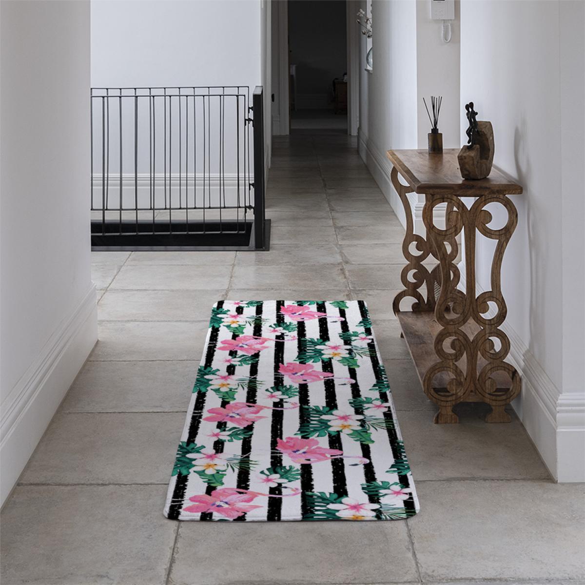 Floral Flamingos Runner Rug - Pink – image 4