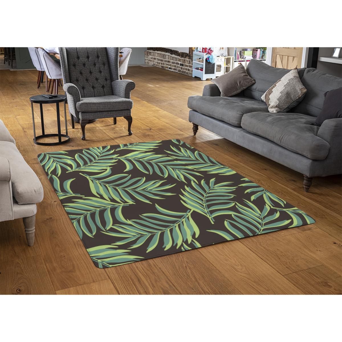 Green Palm Leaves Rug - Green / 110cm – image 2