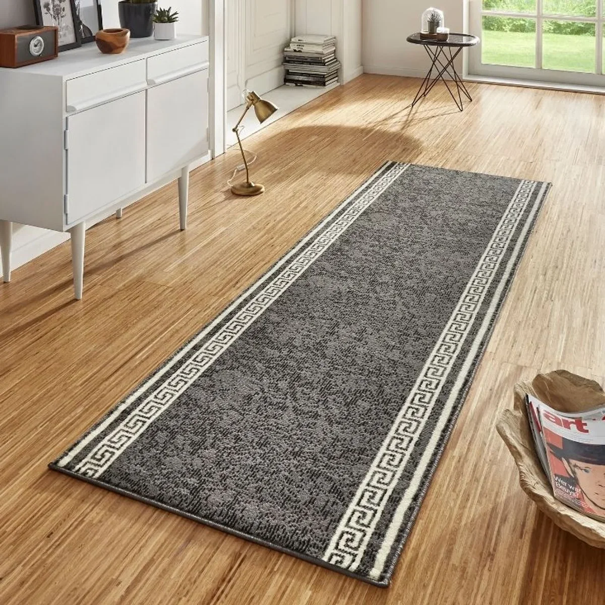 Hanse Home Designer Velours Casa Polypropylene Bordered Runner Rug Grey - Grey / 500.0cm – image 4