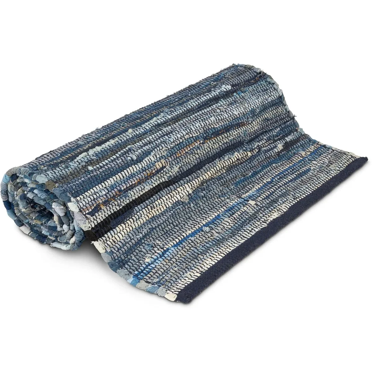 Chindi Handwoven Recycled Cotton Rug - Indigo / 60cm / 120cm – image 2