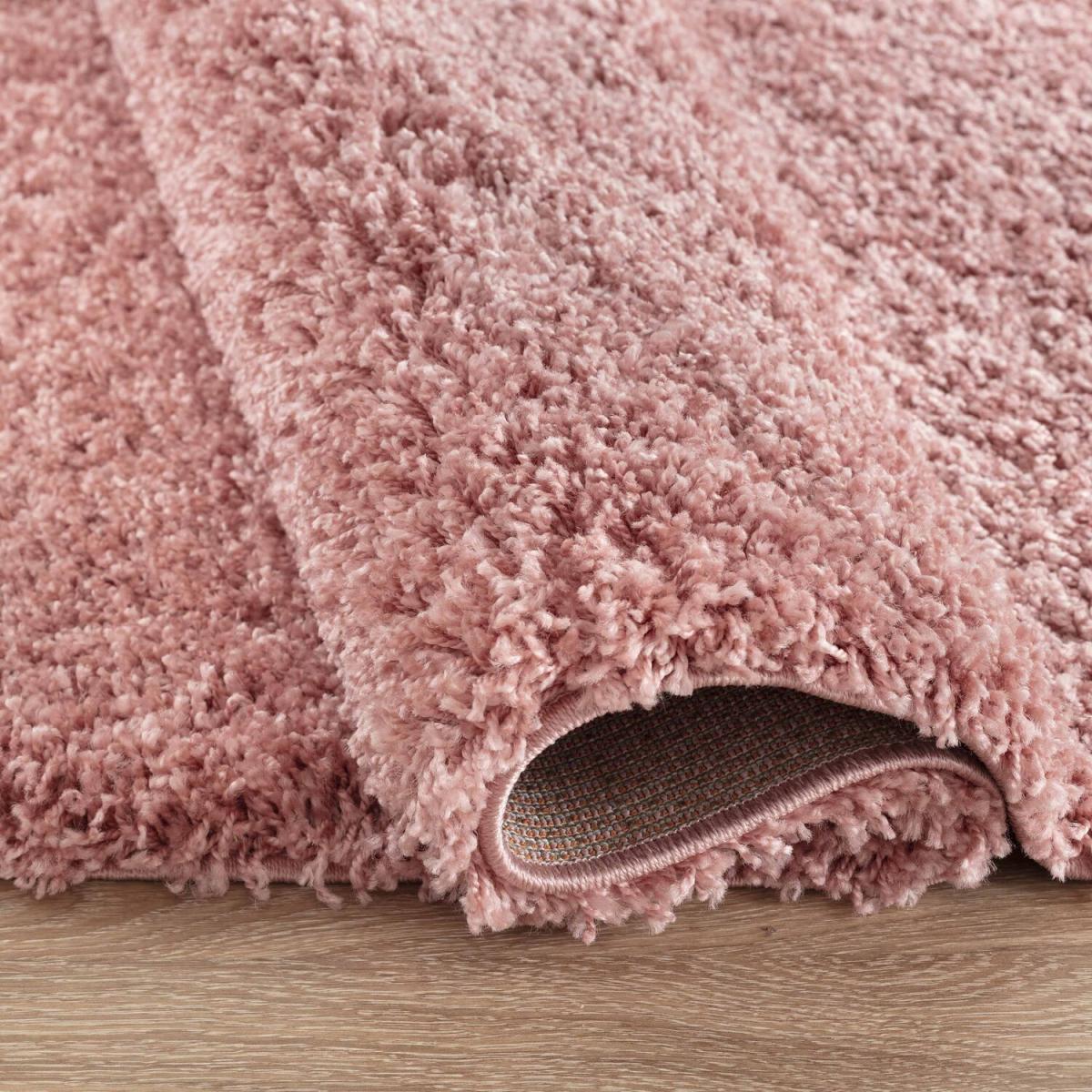 Serdim Rugs Plain Living Room Fluffy Shaggy Area Rugs - Baby Pink / 150cm – image 2