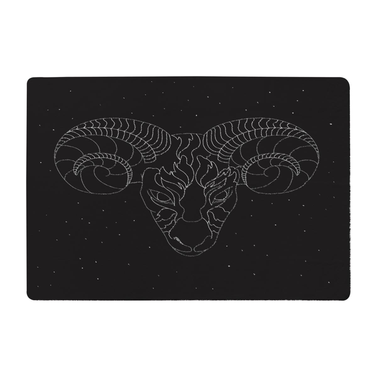 Aries Zodiac Sign Style Rug - black / 230cm – image 1
