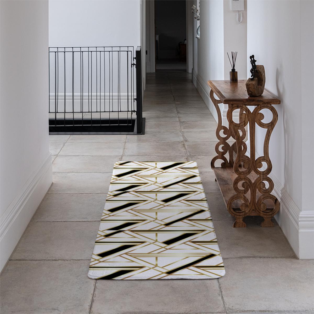 Golden Art Deco Runner Rug - Gold – image 2
