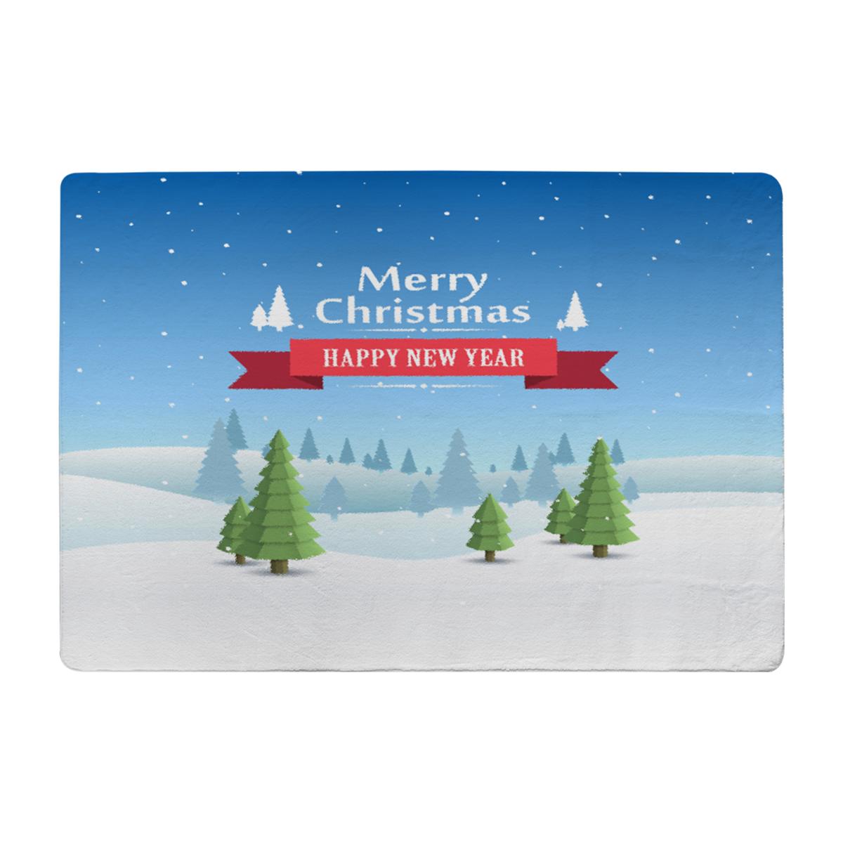 Merry Christmas Cover Art Style Rug - blue / 230cm – image 1