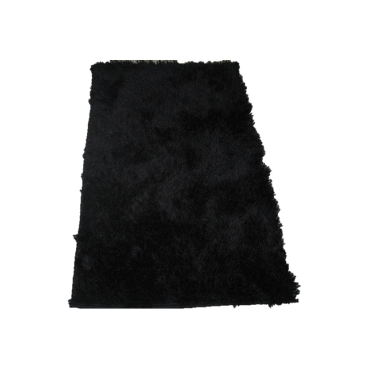Soft Silky Mix Rug - Black