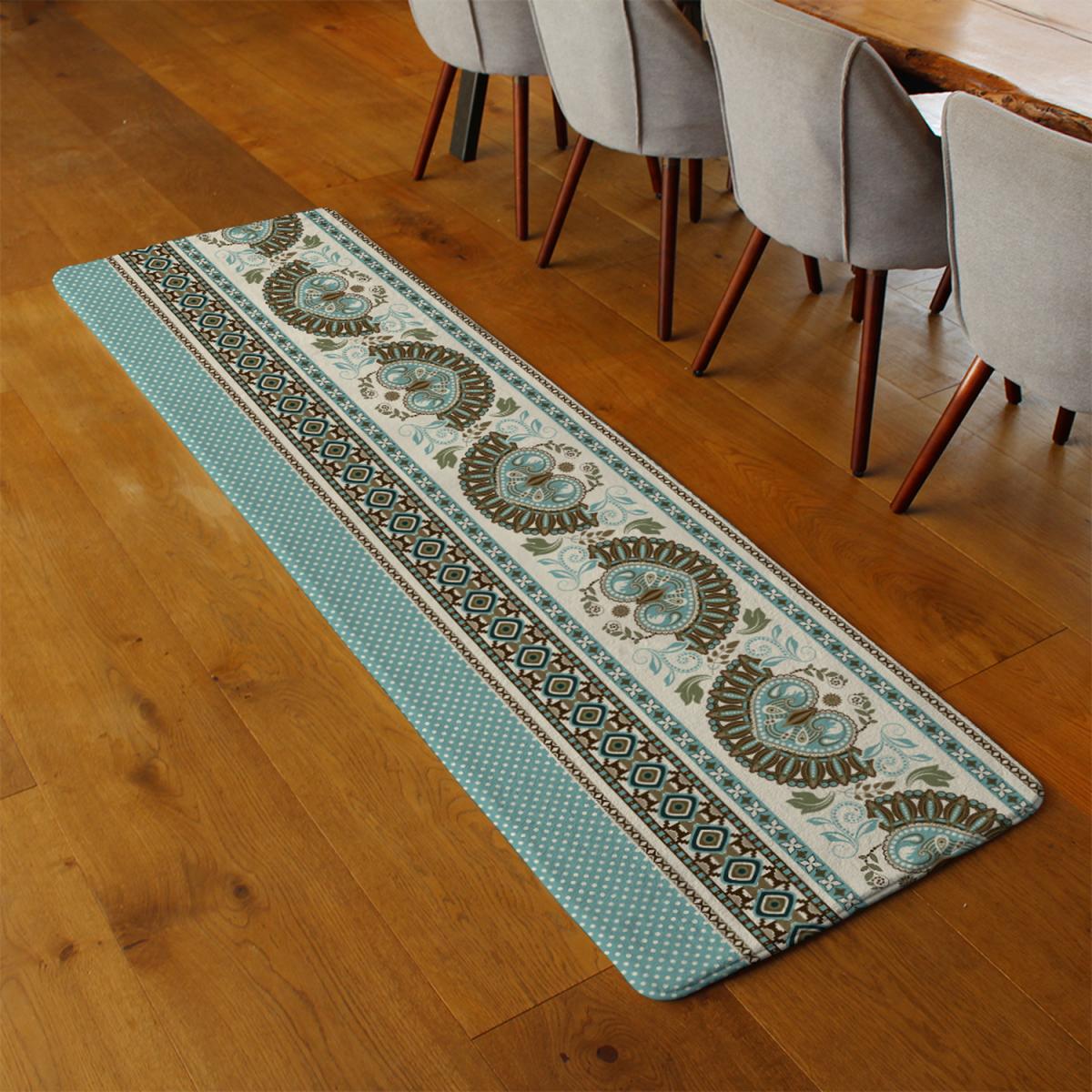 Egyptian Greek Roman Style Runner Rug - Green – image 3