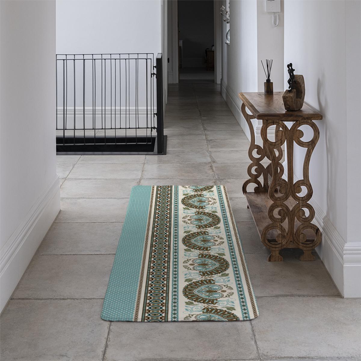 Egyptian Greek Roman Style Runner Rug - Green – image 4