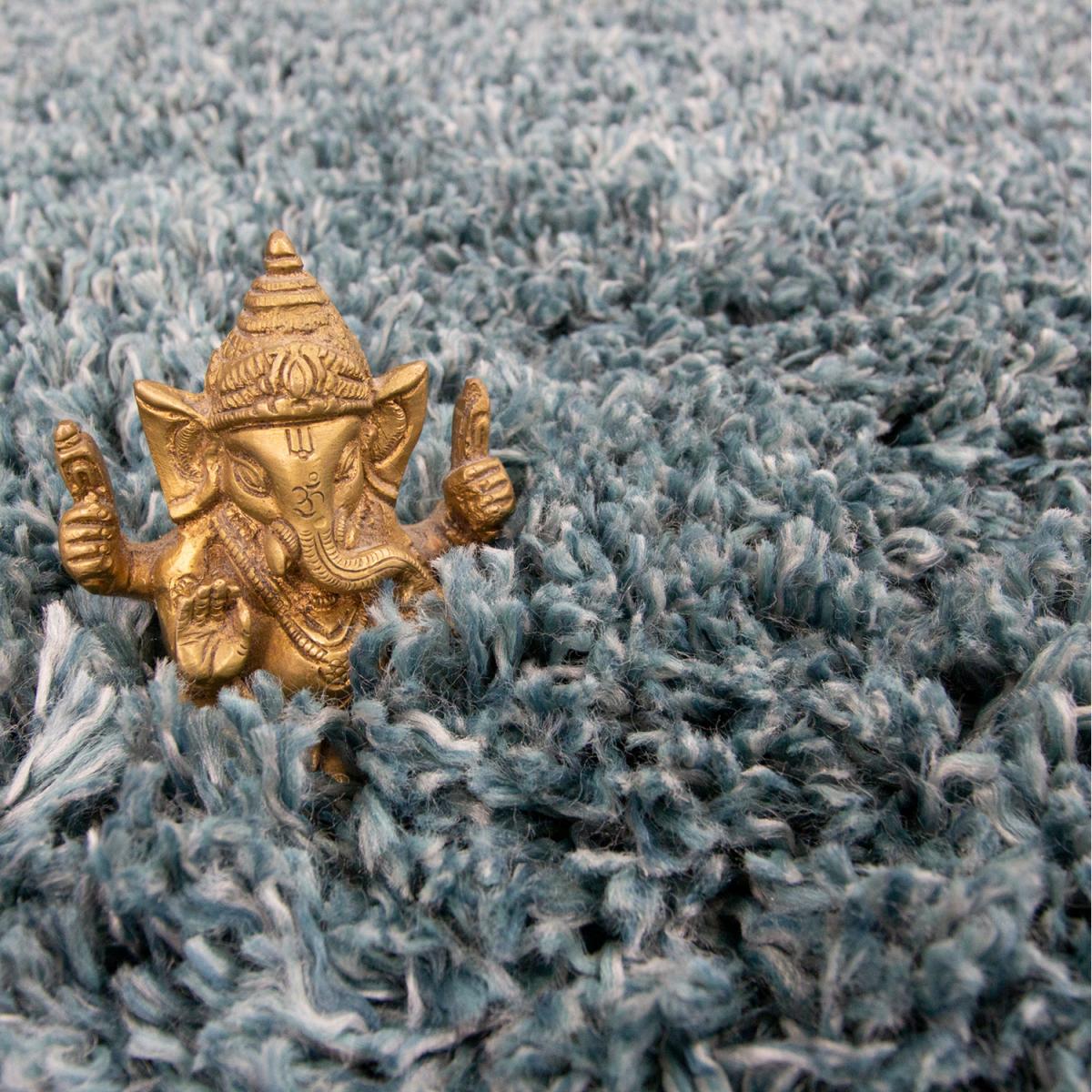 Super Soft Ocean Blue Shaggy Living Area Rug - Ocean Blue / 240 x 60cm – image 3