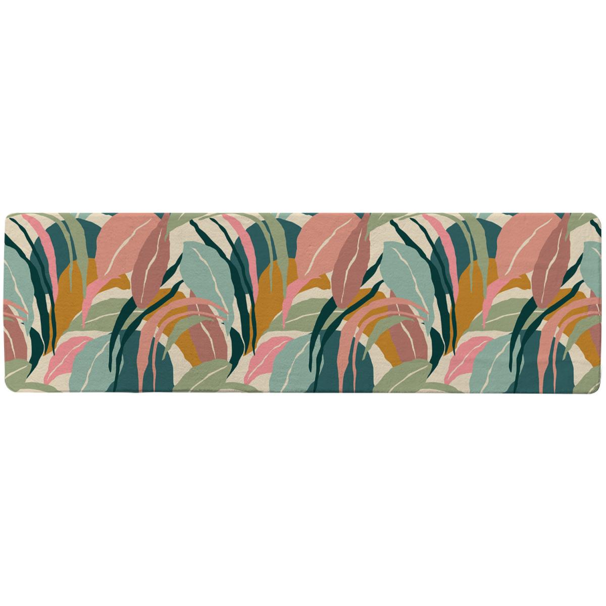 Artistic abstract leaves Designer Runner Rug - Orange – image 2