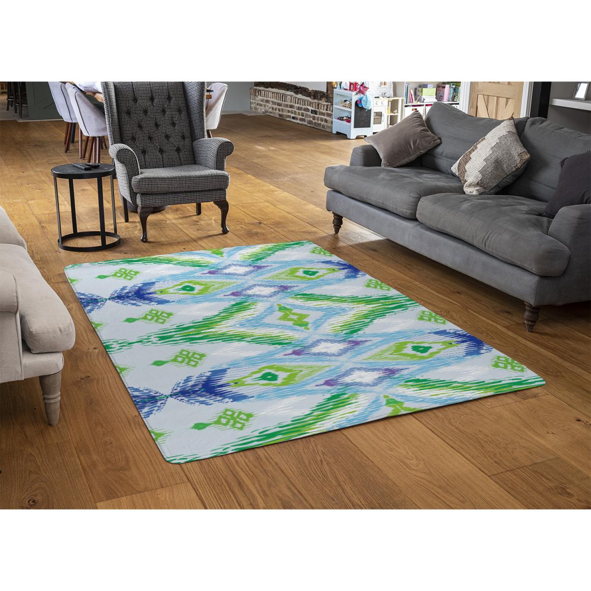 Ethnic Style Modern Scarf Rug - Green / 230cm – image 3