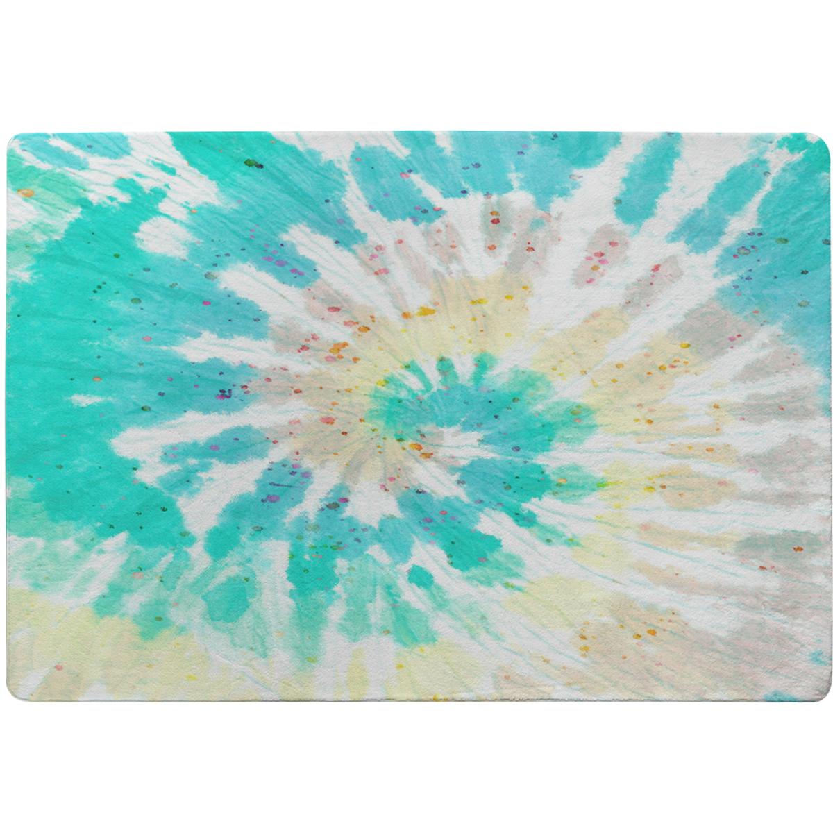 Tie Dye Pattern Shibori Print Rug - Blue / 230cm – image 2