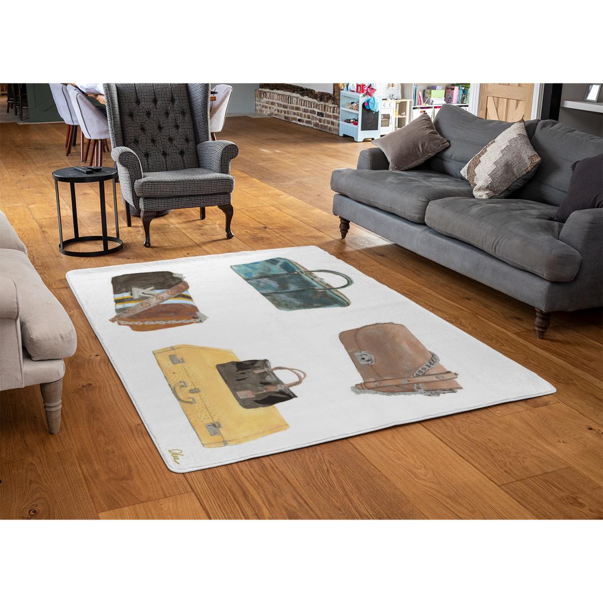 Handbag Collage Rug - Brown / 230cm – image 3