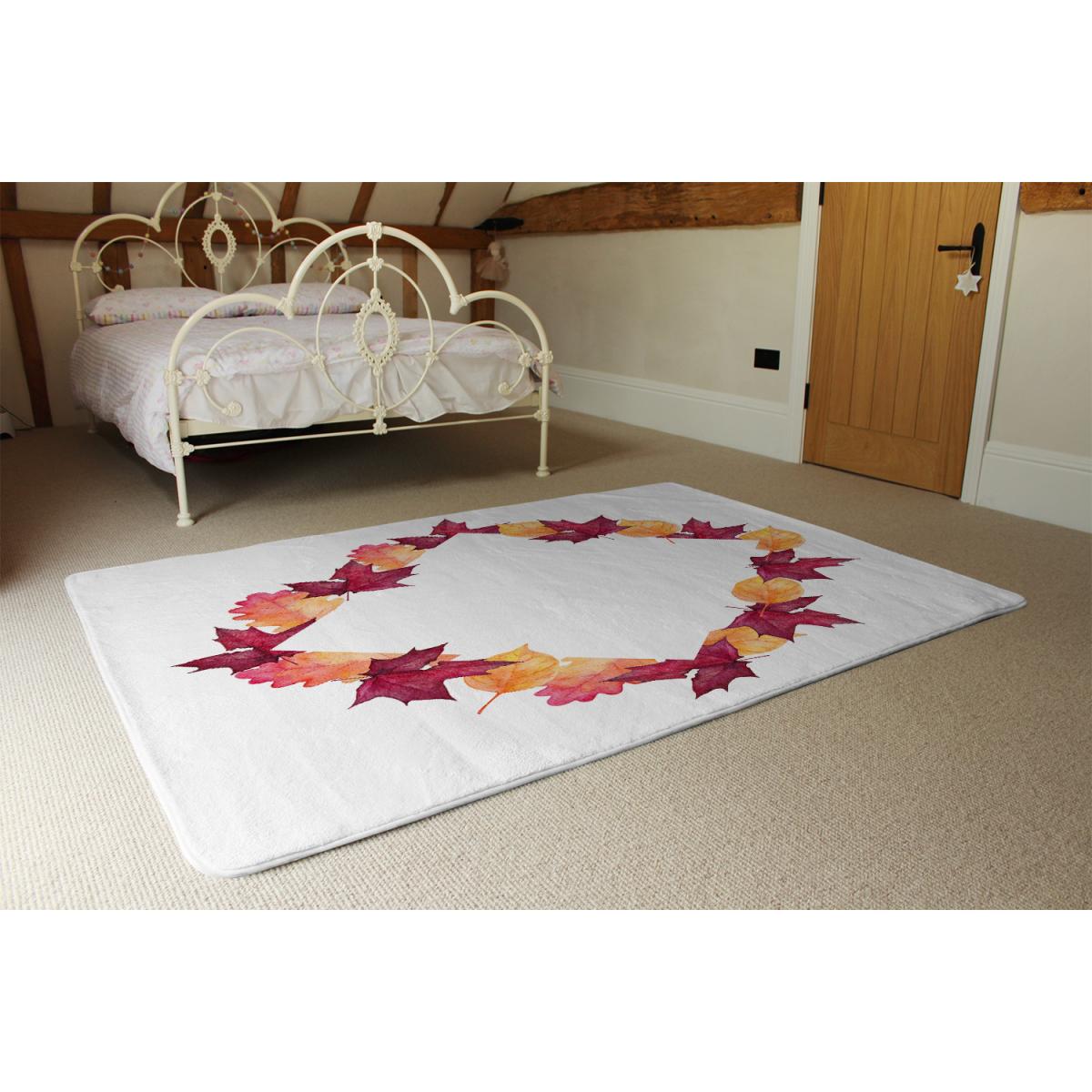 Diamond Autumn Reath Rug - Orange / 150cm – image 3