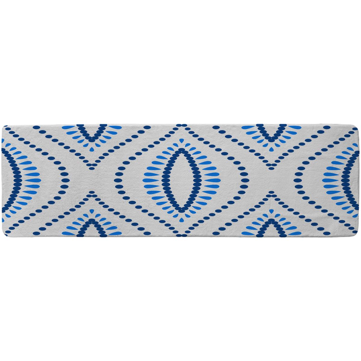 Seamless Boho Intricate Ogee Runner Rug - Blue – image 2