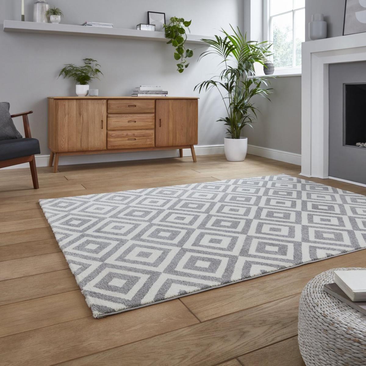 Brooklyn BRK89 GreyWhite Rug - Grey/White / 150cm – image 2