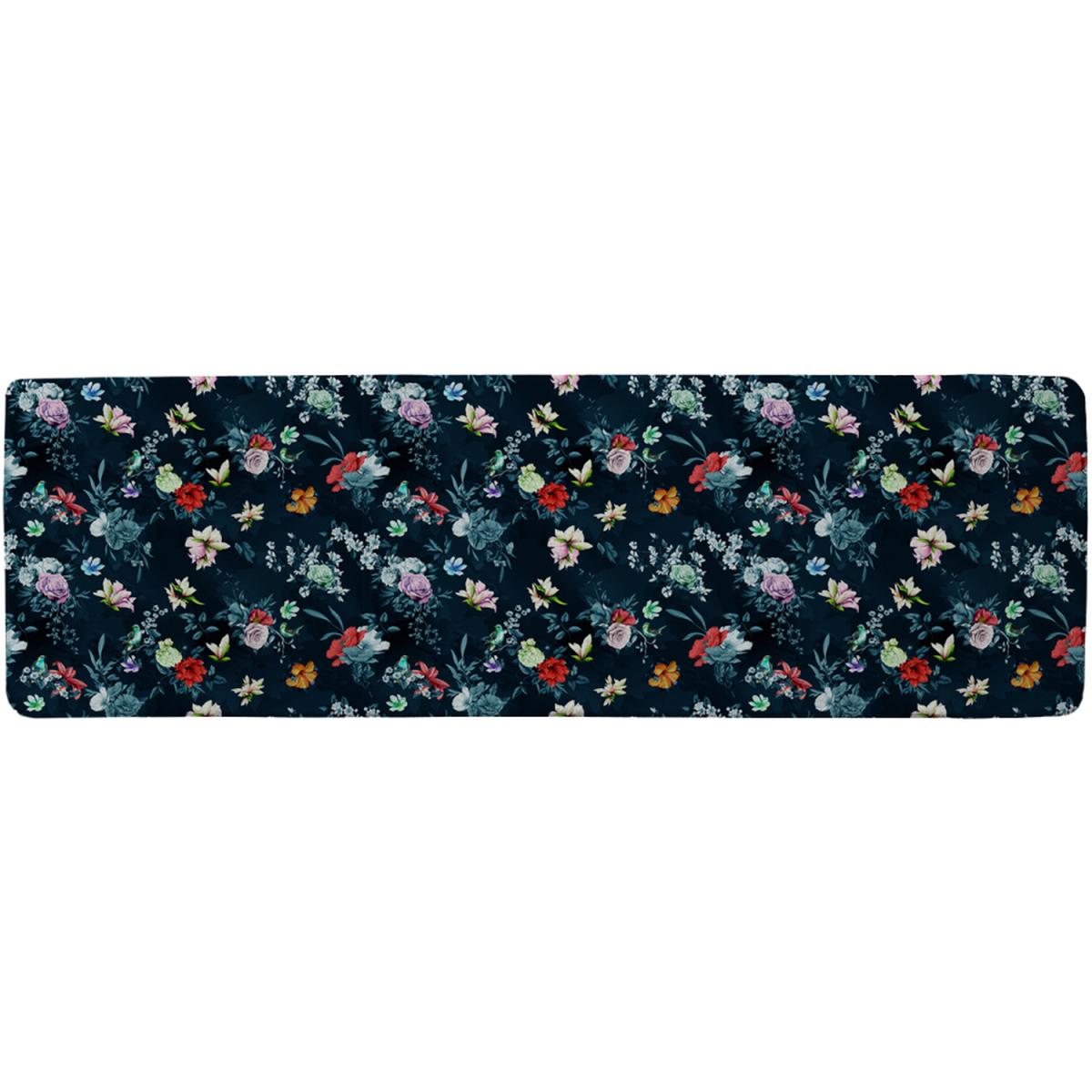 Roses Other Bright Flowers Runner Rug - Blue – image 2
