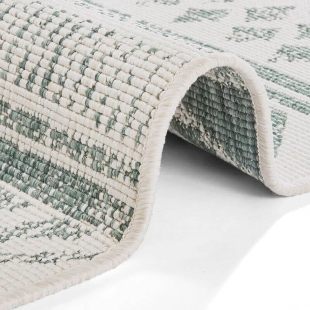 Reversible Geometric Rug Green - Green / 230.0cm – image 2
