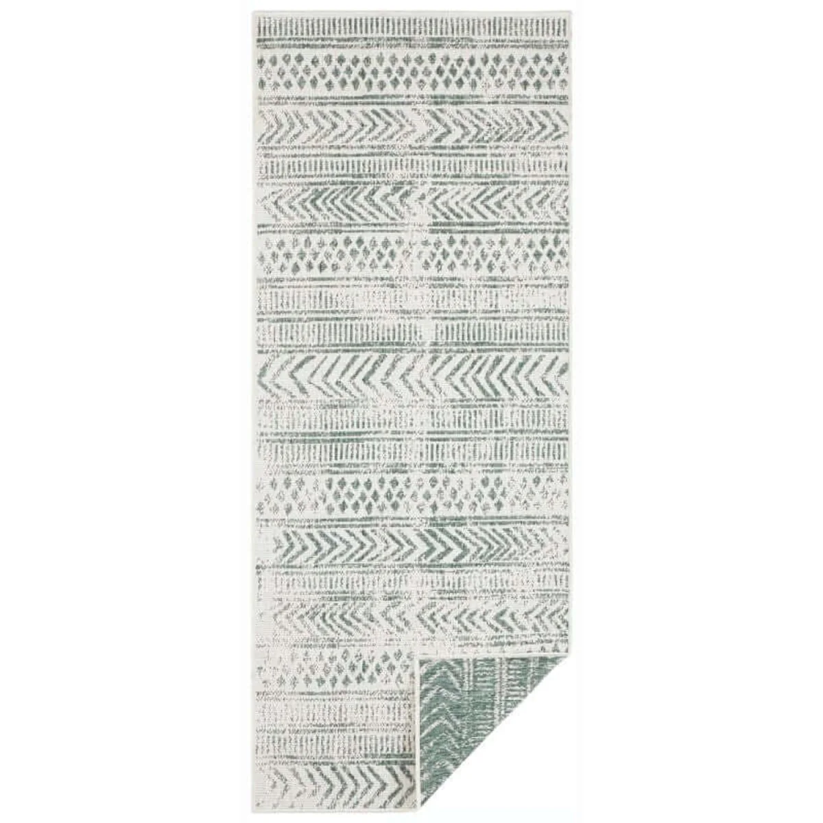 Reversible Geometric Rug Green - Green / 230.0cm – image 5