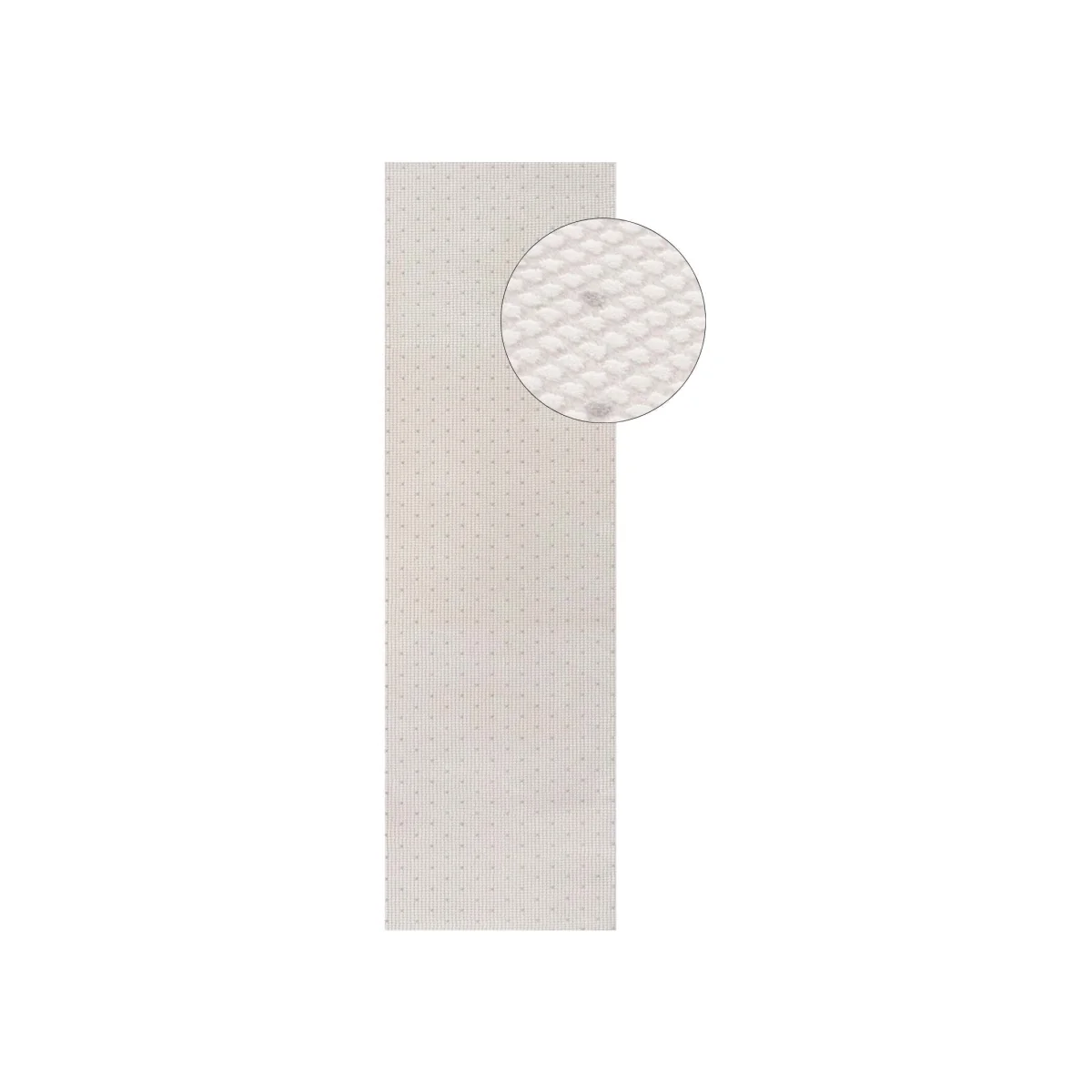 The Rugs Carmel Dots Textured Runner - Cream-Grey β image 1